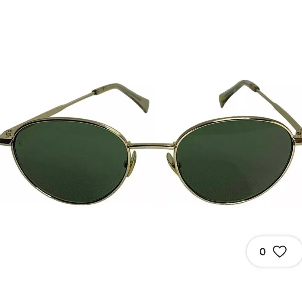 Raen Andreas Light Gold round Unisex Aviator sunglasses